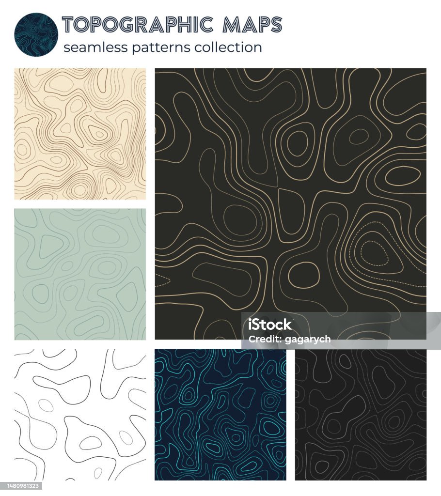 Isoline Pattern Topographic Maps Beautiful Isoline Patterns Seamless Design Creative ...