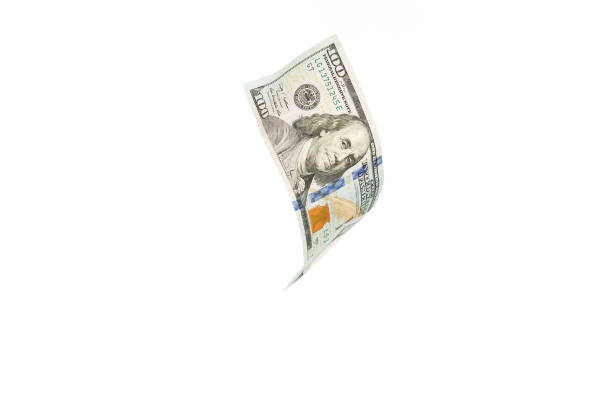 istock 100 dollars flying bill, isolated on white background 1480982446