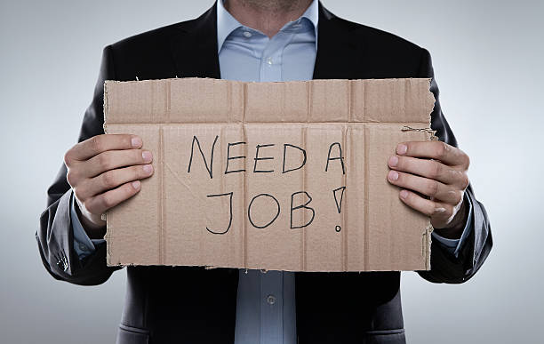 istock Fired businessman looking for a job 148098327