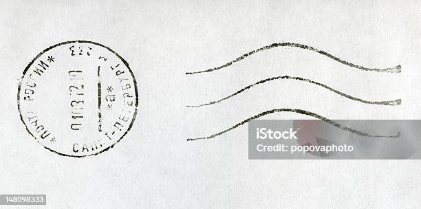 Photo libre de droit de Post Stamp banque d'images et plus d'images libres de droit de Motif en vagues - Motif en vagues, Timbre-poste, Blanc