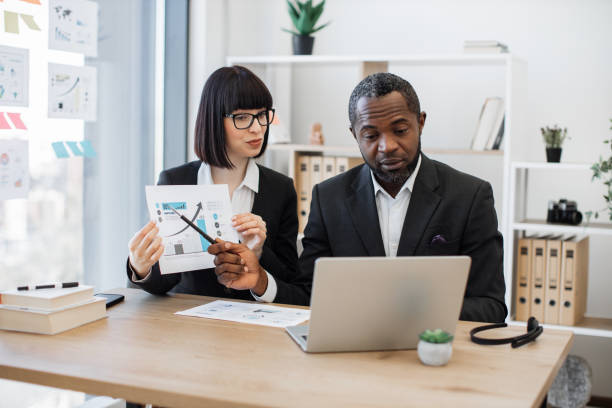 istock Multiracial office workers having video call on laptop 1480983649
