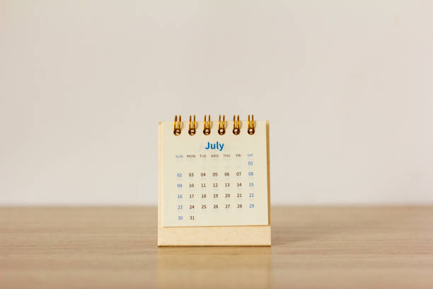 July month on the 2024 calendar with a summer photo. Author Calendar for 2024 by month.