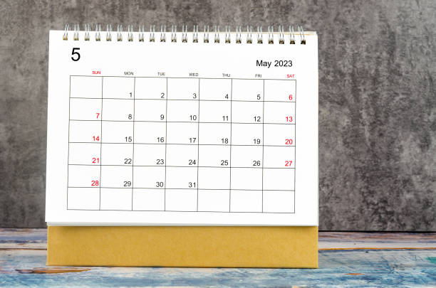 istock The May 2023 Monthly desk calendar for 2023. 1480986987