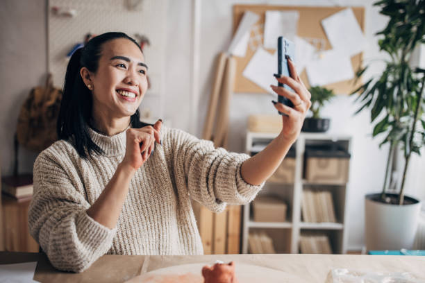 istock Woman taking a selfie 1480988029