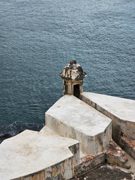 istock Small military tower over the ocean in Old San Juan 1480988332