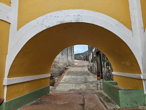 Arch in Old San Juan Fort, Puerto Rico
