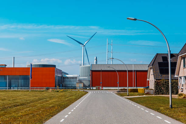 istock Wind turbines in an industrial zone in the Netherlands 1480992741