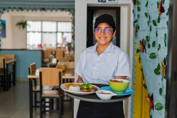 istock Food plate served with fish, rice and patacon 1480994422