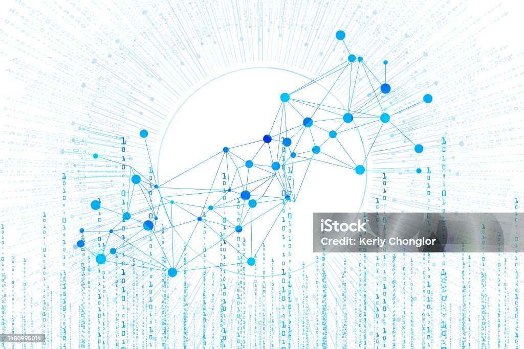 Cyber Security And Protection By Binary Code Technology Abstract Stock ...