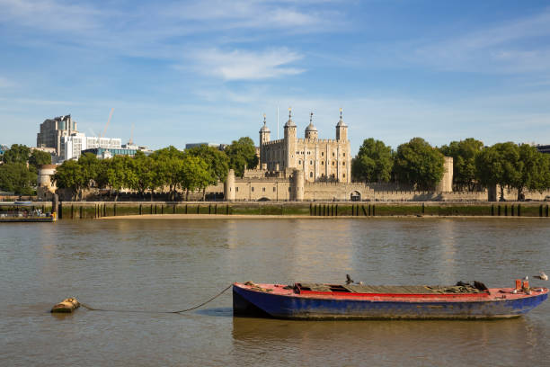 Tower of London at the river Thames in London, United Kingdom.
