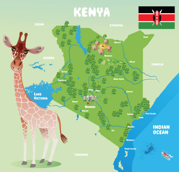 Giraffes In Africa Map