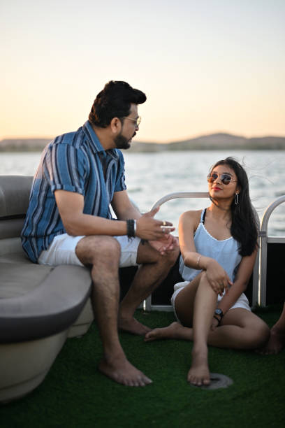 istock Father and daughter having good time on a boat ride. 1480999103