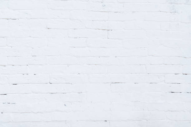 istock Modern white vintage brick wall texture for background retro whitewashed, Old Brick Wall Surface Grunge Shabby Background weathered texture stained, old stucco light gray, and paint white brick wall. 1481000551