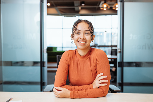 Diverse group of business people in modern office and coworking space working together