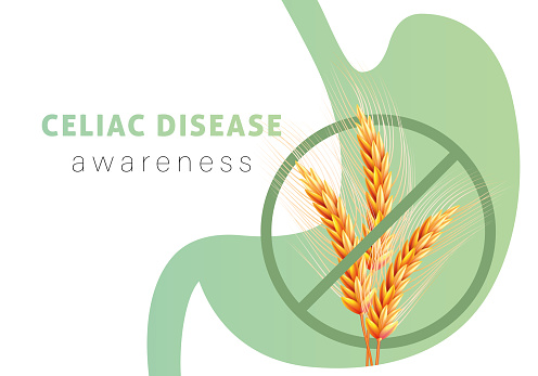 Celiac Disease Awareness Month. Immune reaction to gluten. Gluten Free Day