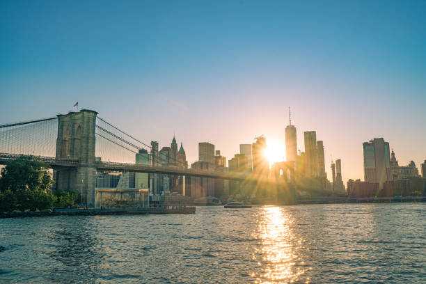 istock Sunset over the New York City skyline 1481008371