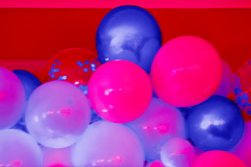 Pink, Blue, White, Red Balloons background