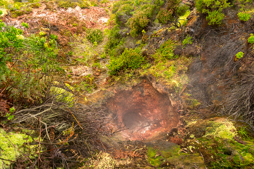 Sulphur fumaroles of Furnas do Enxofre, Terceira, Azores