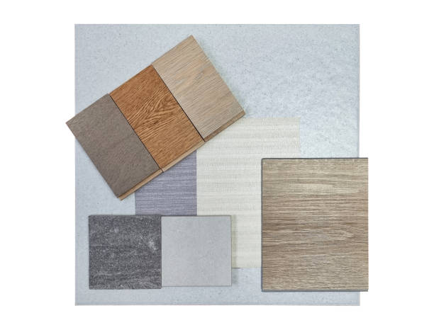 istock top view of interior material samples board contains ash vinyl flooring tile, stone ceramic tiles, interior fabric wallpapers, wooden laminated flooring isolated on background with clipping path. 1481018035
