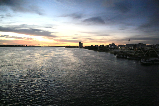 juazeiro, bahia, brazil - april 4, 2023: view of the Sao Francisco river in the city of Juazeiro, in the north of Bahia.