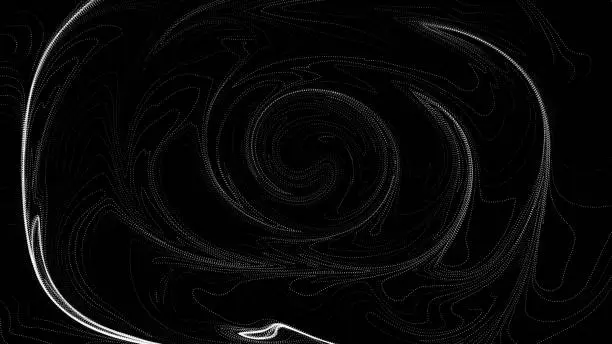Vector illustration of Image of a swirl of particles and dots.