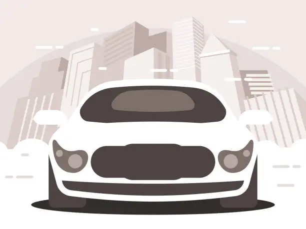 Vector illustration of Car front view