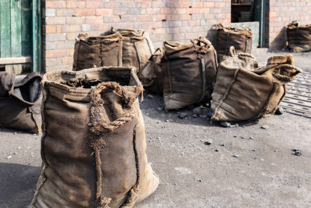 istock Sacks of coal ready for sale 1481029181