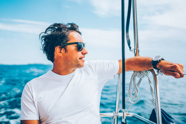 istock Man enjoying sailing with sailboat 1481031904