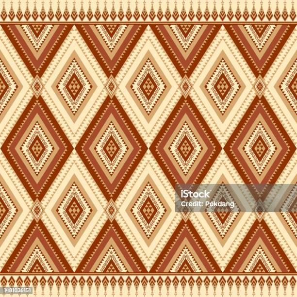 Ethinic Pattern Red Ethnic Folk Geometric Seamless Pattern In Red And Brown Stock ...