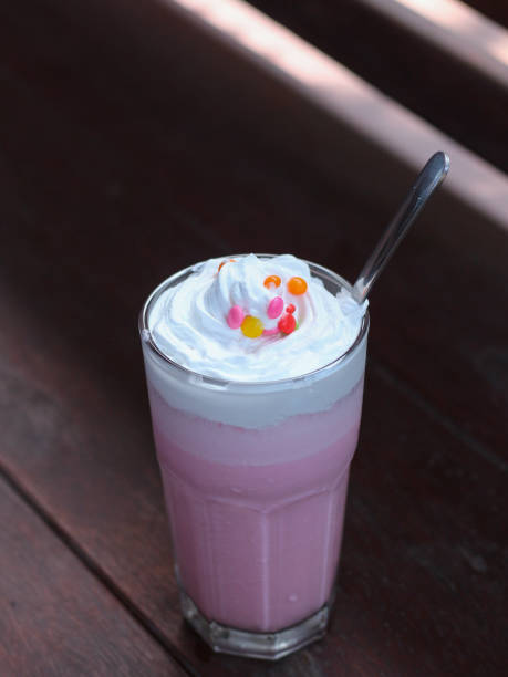 istock Strawberry milk shake with candy topping. 1481038890