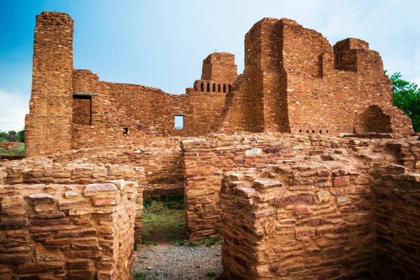 Quarai Ruins at Salinas Pueblo Missions National Monument in New Mexico, United States stock photo