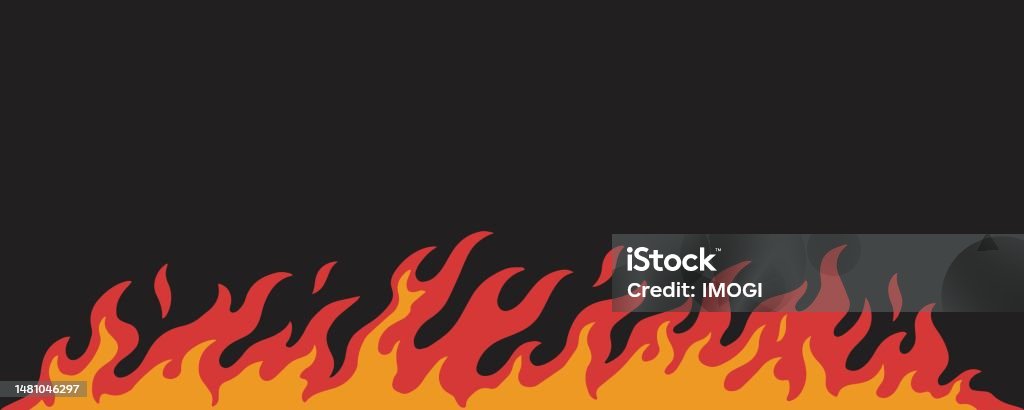 Fire Line Image Fire Line Flat Emblem Colorful Stock Illustration - Download Image Now ...