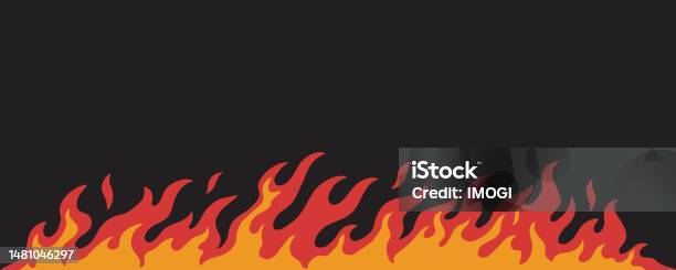 Fire Line Colored Fire Line Flat Emblem Colorful Stock Illustration - Download Image Now ...