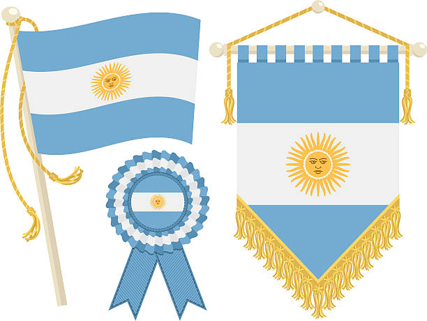 illustrazioni stock, clip art, cartoni animati e icone di tendenza di bandiera dell'argentina - argentina