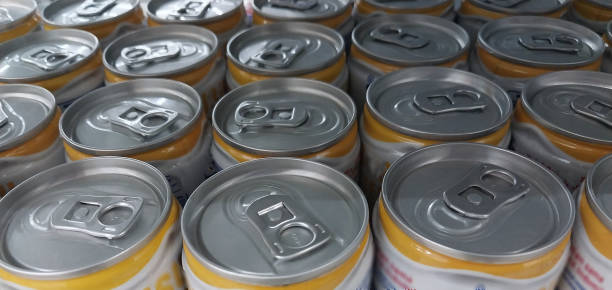 istock Ready-to-Drink Canned Milk on Supermarket Shelf 1481064894