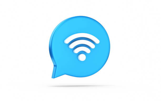 istock Blue website Wi-Fi icon or technology wireless internet network communication computer signal sign symbol isolated on white background with digital mobile global public connection. 3D rendering. stock photo 1481065839