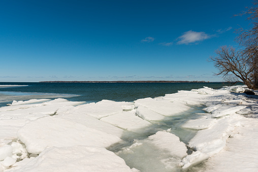 Winter scene on the North Shore of the St. Lawrence River