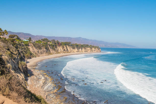 istock Beach from Point Dume, Malibu. Beautiful Beach on a hot day 1481067489