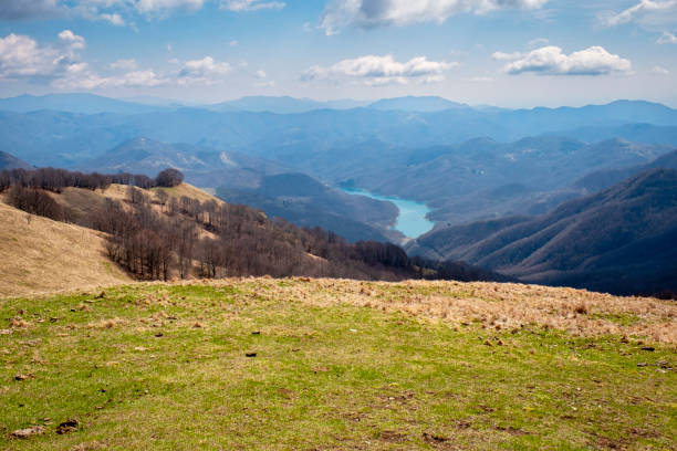 istock Brugneto Lake panorama. Color image 1481068951