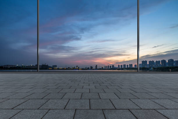 istock Panoramic skyline and buildings from glass window 1481074526