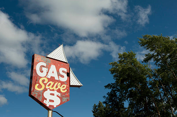 save money on gas sign