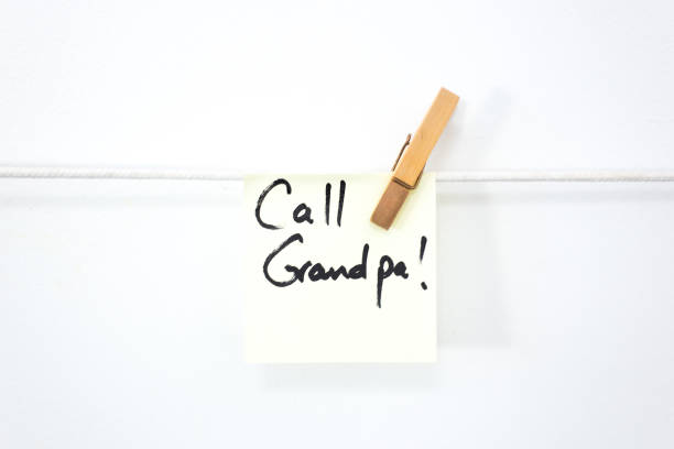 istock Sticky Note Reminder On Wall: CALL GRANDPA! 1481080897