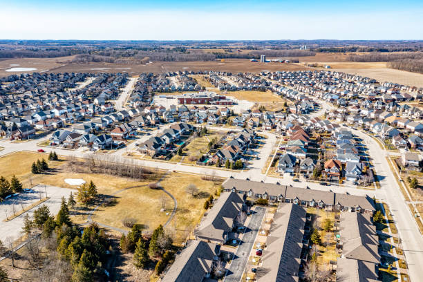 istock Aerial view Residential District in Baden, Waterloo, Canada. 1481083048