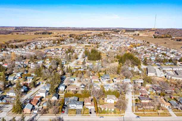 istock Aerial view Residential District in Baden, Waterloo, Canada. 1481083089