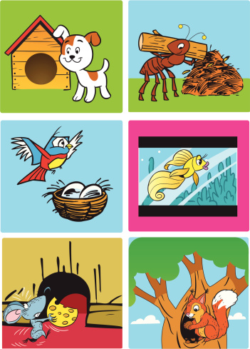 Animal Homes Stock Illustration - Download Image Now - Animal, Animal Den,  Ant - iStock