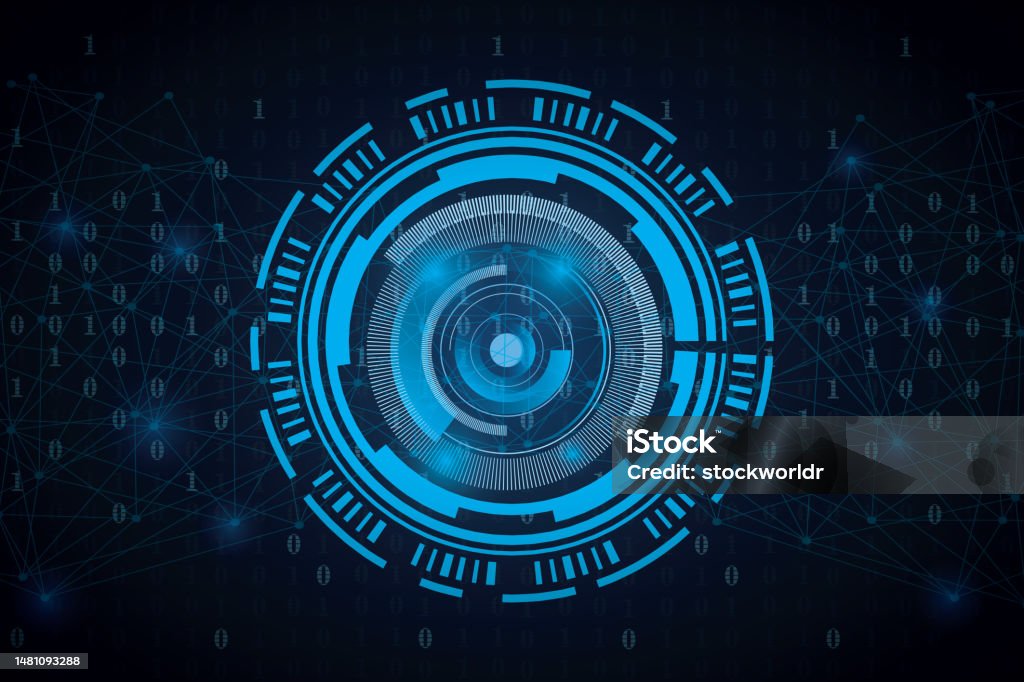 Abstract Technology Binary Code Background Stock Illustration ...