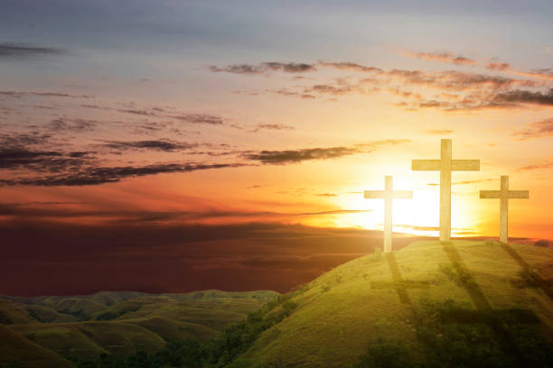 istock Christian Cross on the hill 1481093408