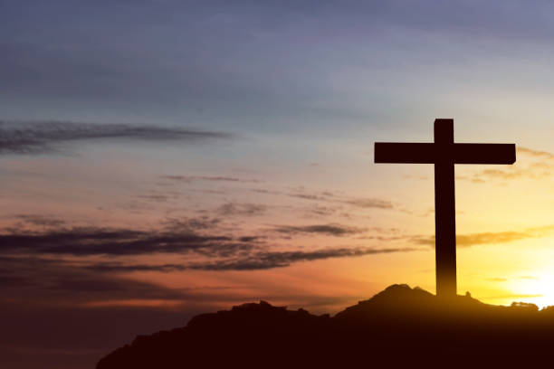 istock Christian Cross on the hill 1481093413