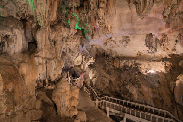istock pathway underground cave in Laos, with stalagmites and stalactites 1481094267