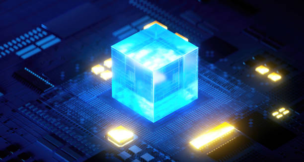 istock 3D rendering of cyberpunk AI. Circuit board. Technology background. Central Computer Processors CPU and GPU concept. Motherboard digital chip. Tech science background. 1481094312